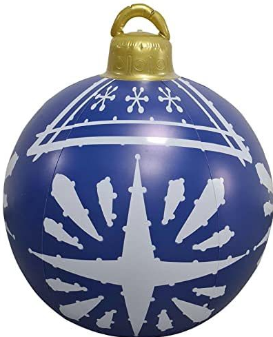 Weihnachten Ornament Ball Outdoor PVC 60CM aufblasbare dekoriert Ball PVC Giant große Kugeln Weihnachtsbaum Dekorationen Spielzeug Ball