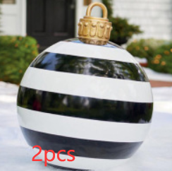 Weihnachten Ornament Ball Outdoor PVC 60CM aufblasbare dekoriert Ball PVC Giant große Kugeln Weihnachtsbaum Dekorationen Spielzeug Ball