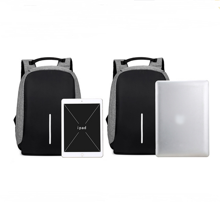 Borsa zaino multifunzionale per computer portatile con ricarica USB resistente all'acqua
