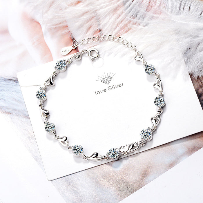 Love Heart Simple Personality Mori Student Couple Bracelet
