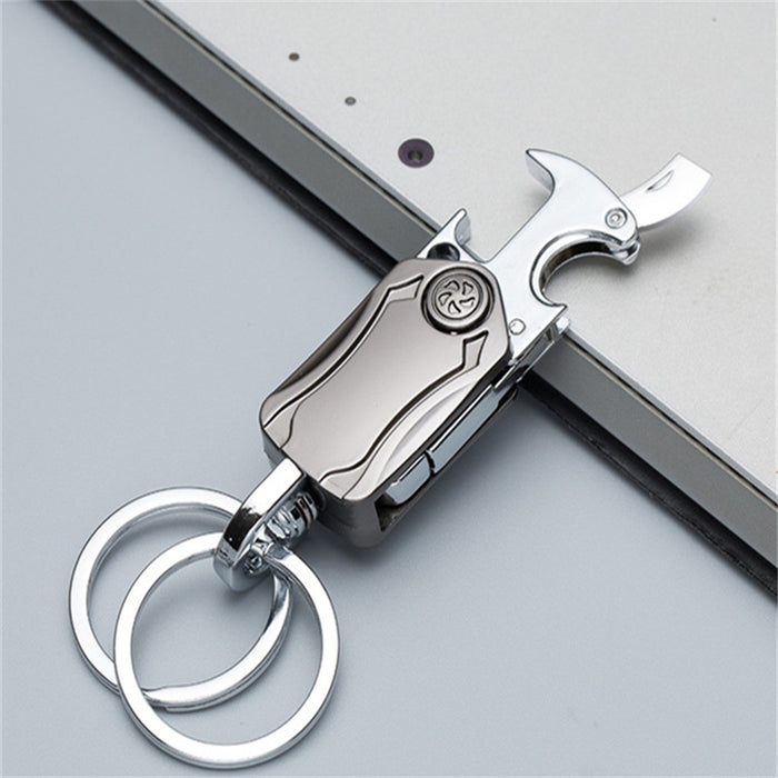 3 In 1 Fidget Spinner Keychain With Pocket Knife Keychain Pendant Beer Bottle Opener