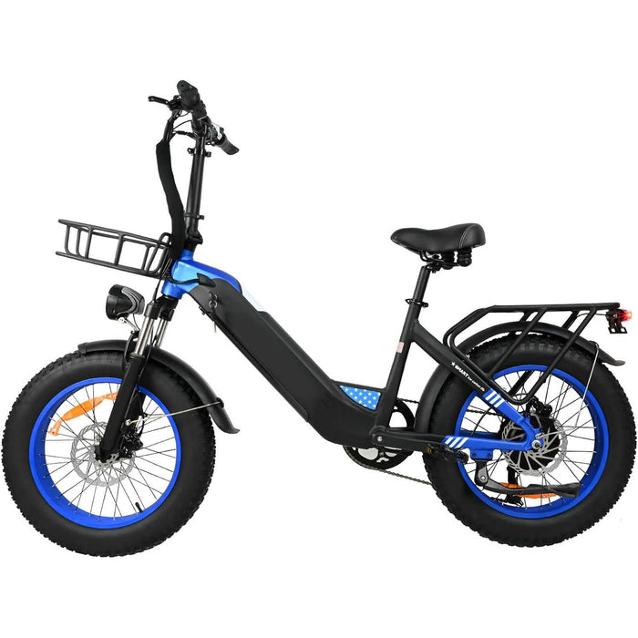 Bicicleta elétrica para adultos, moto de neve, bicicleta com pneu grosso de 20 x 4 polegadas, bicicleta elétrica com motor de 500 W, bicicleta elétrica de montanha de 25 MPH