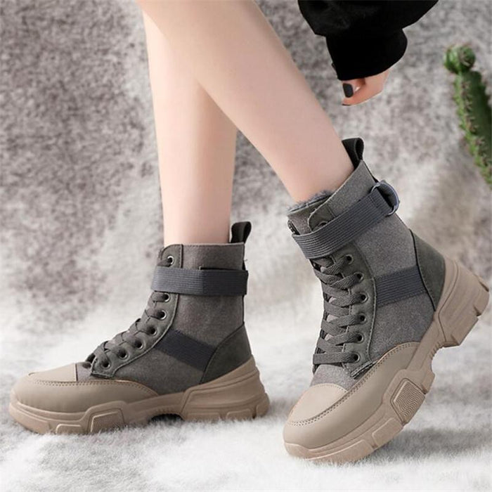 Botas altas de moto de lona
