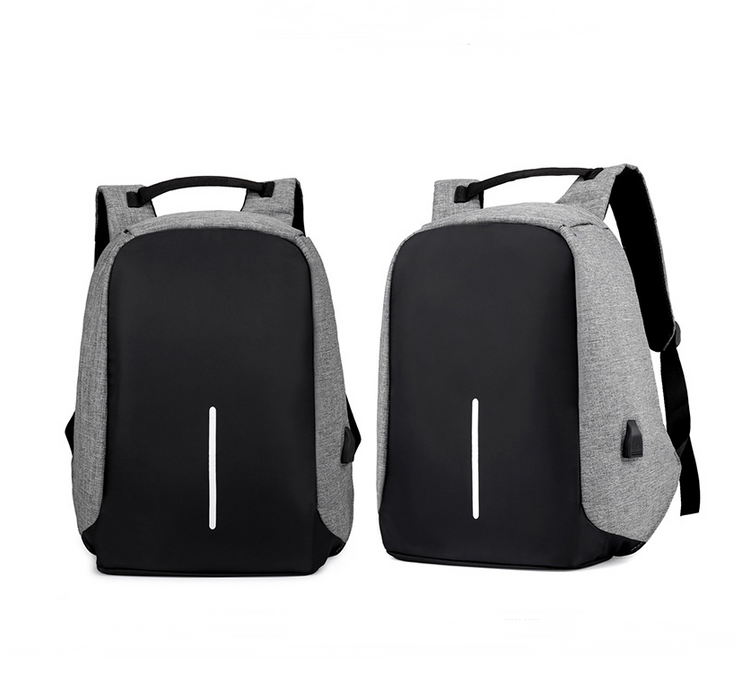 Borsa zaino multifunzionale per computer portatile con ricarica USB resistente all'acqua