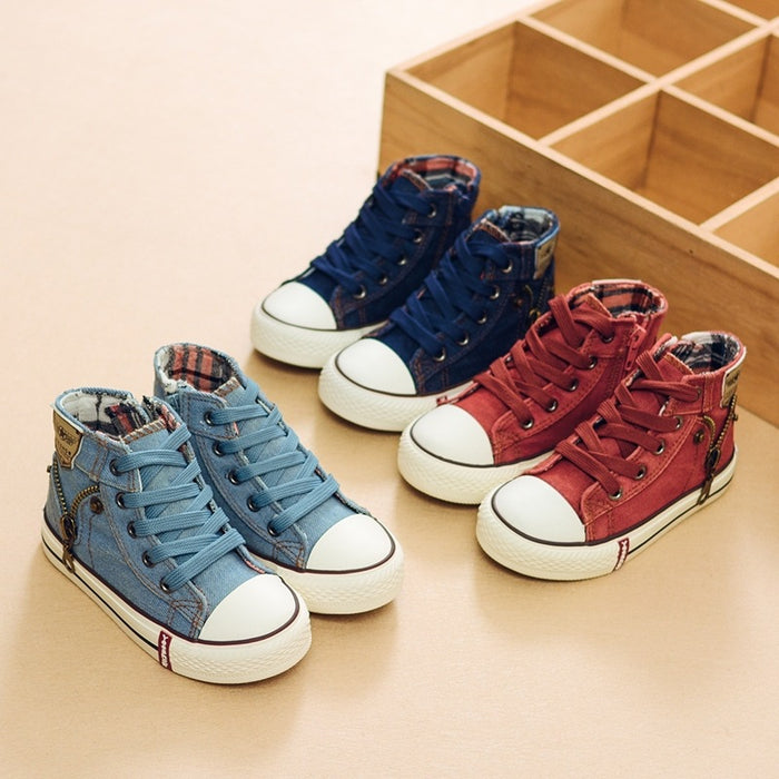 Chaussures de Sport décontractées pour enfants, baskets en Denim respirantes, en toile, bottes pour bébés, Expert Skill, automne 2021