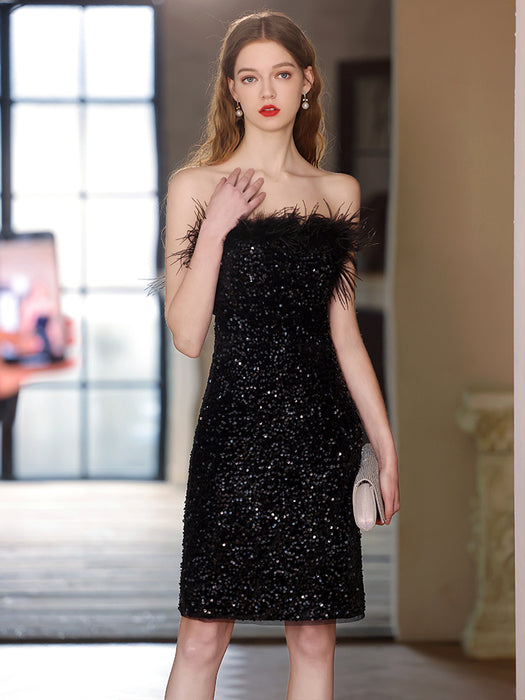 Robe de soirée de banquet à épaules dénudées pour femme