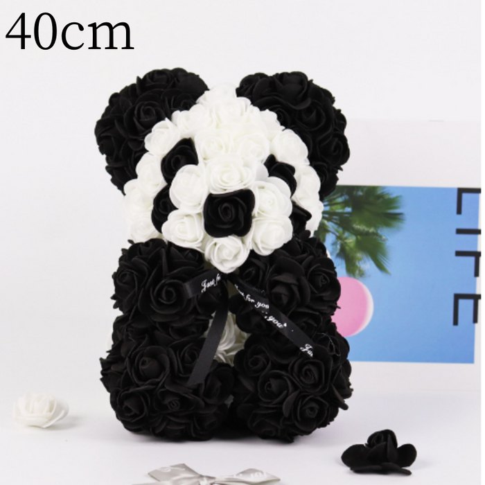 Cadeau de la Saint-Valentin Ours Rose Fleur Éternelle Ours en Peluche Rose Ours en Mousse PE 25 cm Saint Valentin