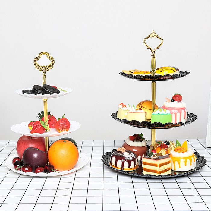 European-style Three-tier Cake Tray Dessert Tray