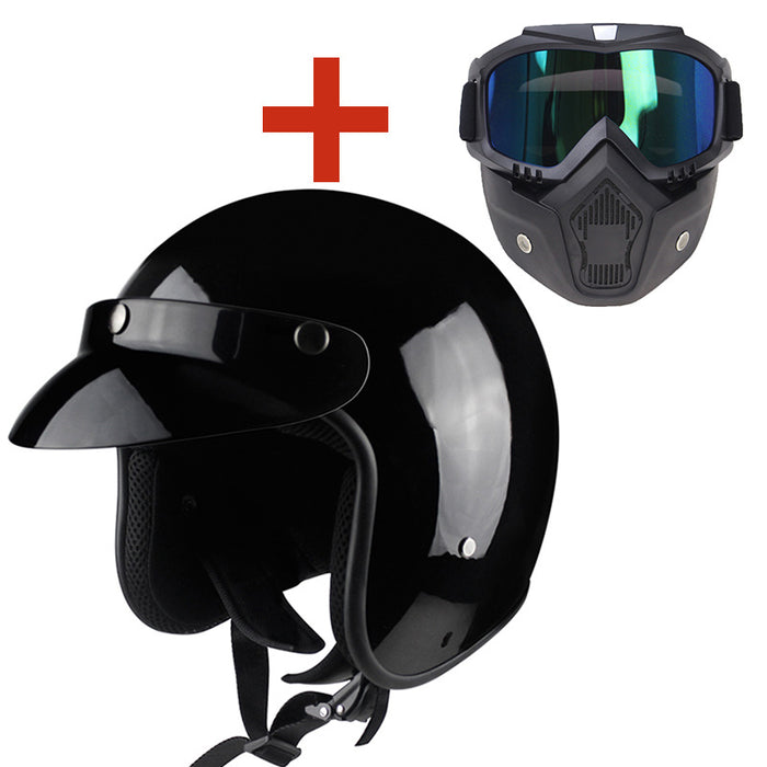 Capacete retrô para motocicleta motocicleta masculina