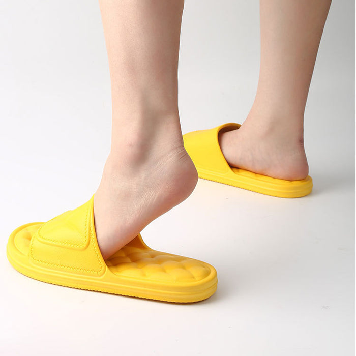 Zapatillas de verano Zapatillas de baño con diseño a cuadros para zapatos de mujer