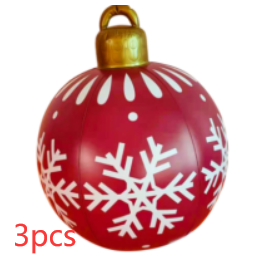 Weihnachten Ornament Ball Outdoor PVC 60CM aufblasbare dekoriert Ball PVC Giant große Kugeln Weihnachtsbaum Dekorationen Spielzeug Ball