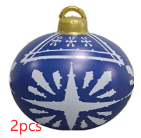 Weihnachten Ornament Ball Outdoor PVC 60CM aufblasbare dekoriert Ball PVC Giant große Kugeln Weihnachtsbaum Dekorationen Spielzeug Ball