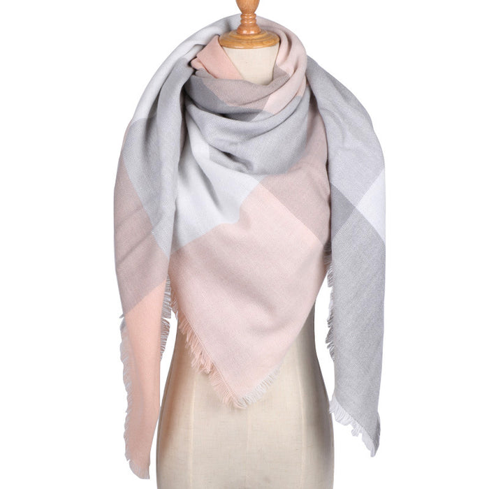 esign feminino triângulos cachecol longo xale outono inverno