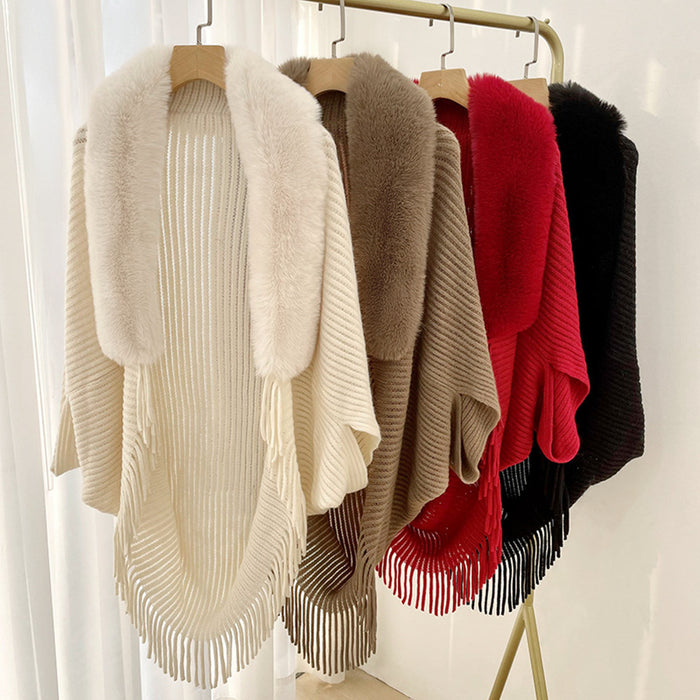 Scarf Poncho for Women Solid Color Cashmere Women Winter Keep Warm