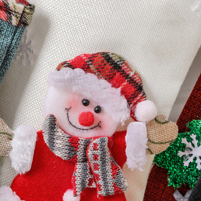 Linen Christmas Tree Gift Bag Ornaments