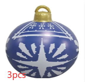 Weihnachten Ornament Ball Outdoor PVC 60CM aufblasbare dekoriert Ball PVC Giant große Kugeln Weihnachtsbaum Dekorationen Spielzeug Ball