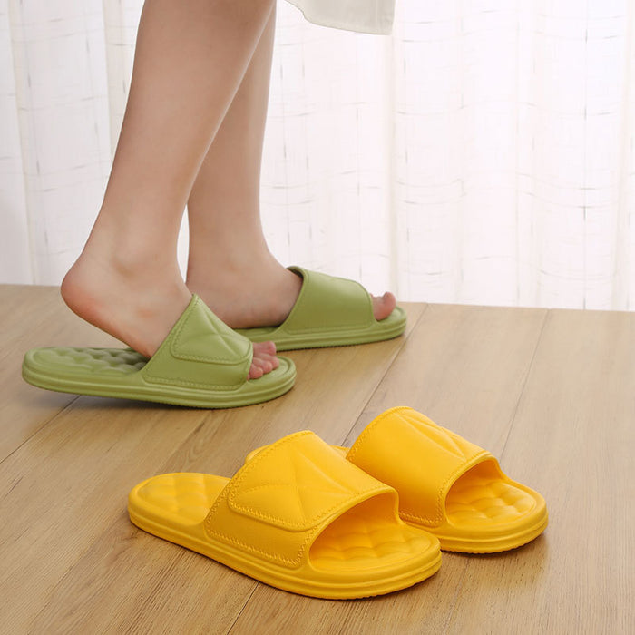 Zapatillas de verano Zapatillas de baño con diseño a cuadros para zapatos de mujer