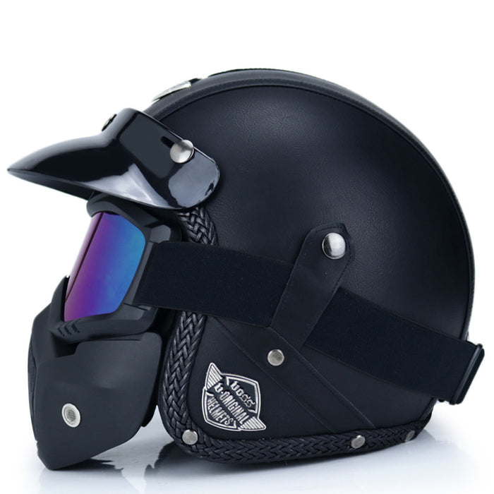 Capacete retrô para motocicleta motocicleta masculina