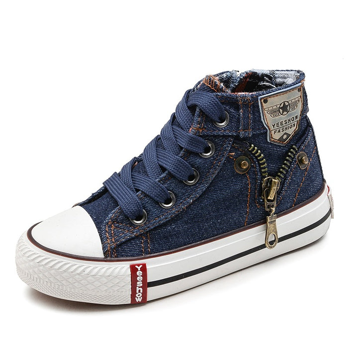 Chaussures de Sport décontractées pour enfants, baskets en Denim respirantes, en toile, bottes pour bébés, Expert Skill, automne 2021