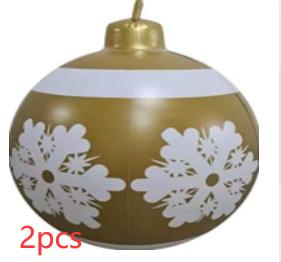 Weihnachten Ornament Ball Outdoor PVC 60CM aufblasbare dekoriert Ball PVC Giant große Kugeln Weihnachtsbaum Dekorationen Spielzeug Ball