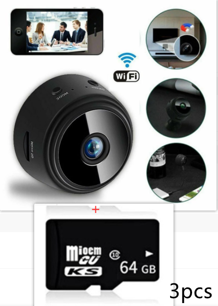 A9 Telecamera di sicurezza con aspirazione magnetica Telecamera HD Visione notturna a infrarossi intelligente per la casa