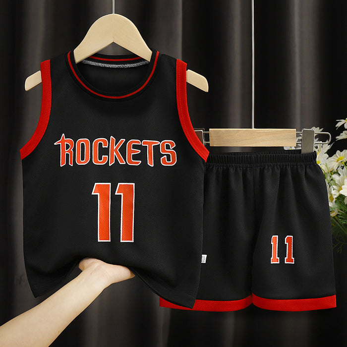 Roupas infantis, esportes, basquete, roupas infantis, terno para meninos