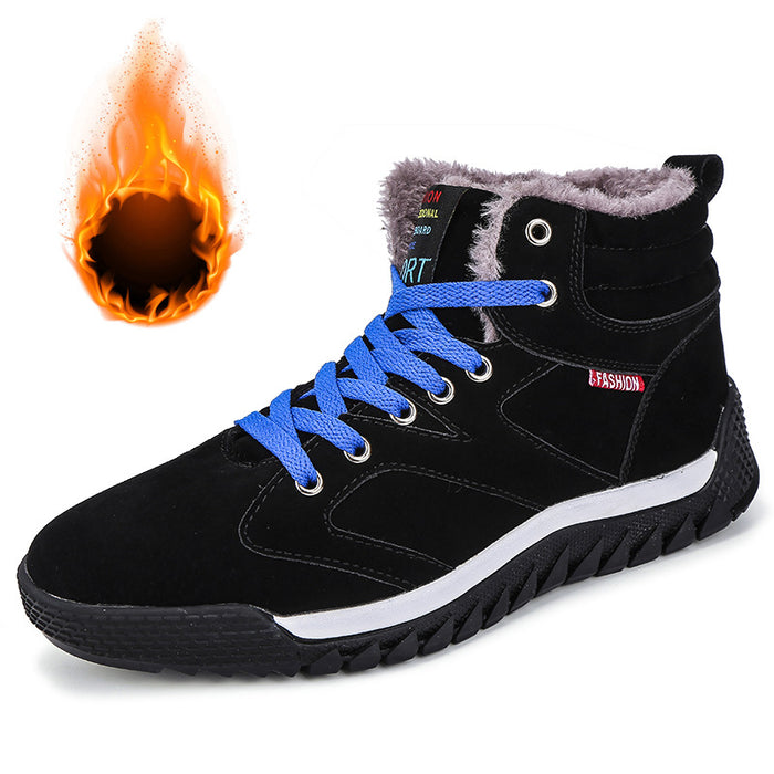 Men's Large Size Casual Warm Lightweight High-Top Cotton Shoes