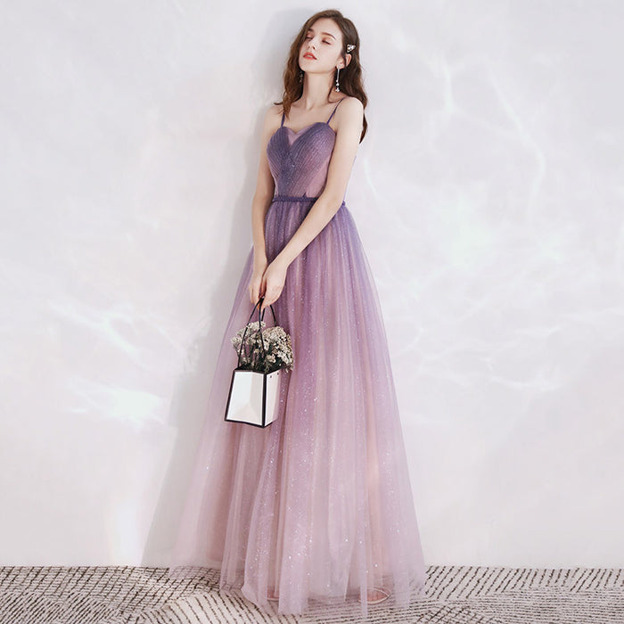 Women's Fashion Temperament Starry Sky Evening Dress