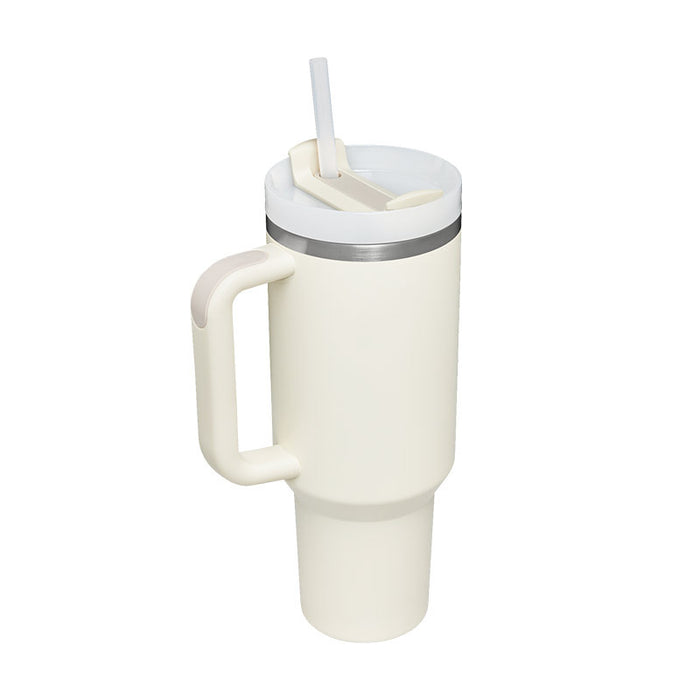 Halloween Thermobecher 1.2 Liter Strohhalm Kaffee Isolierung Tasse mit Griff Portable Auto Edelstahl Wasserflasche Große Kapazität Reisen BPA frei Thermobecher