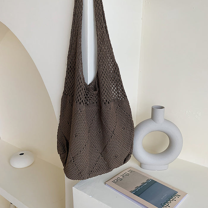 Knitted Hollow Sweater Bag Tote Shoulder