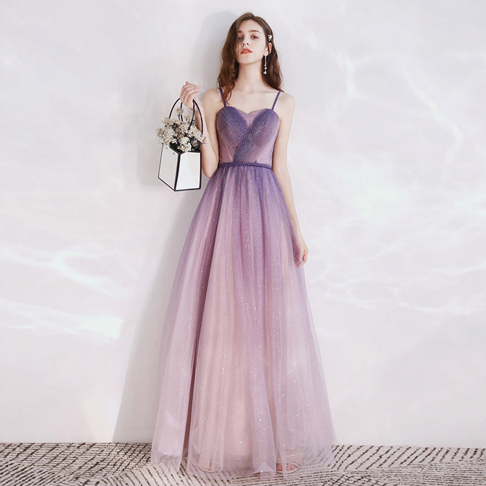 Women's Fashion Temperament Starry Sky Evening Dress