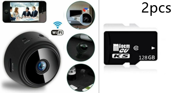 A9 Telecamera di sicurezza con aspirazione magnetica Telecamera HD Visione notturna a infrarossi intelligente per la casa