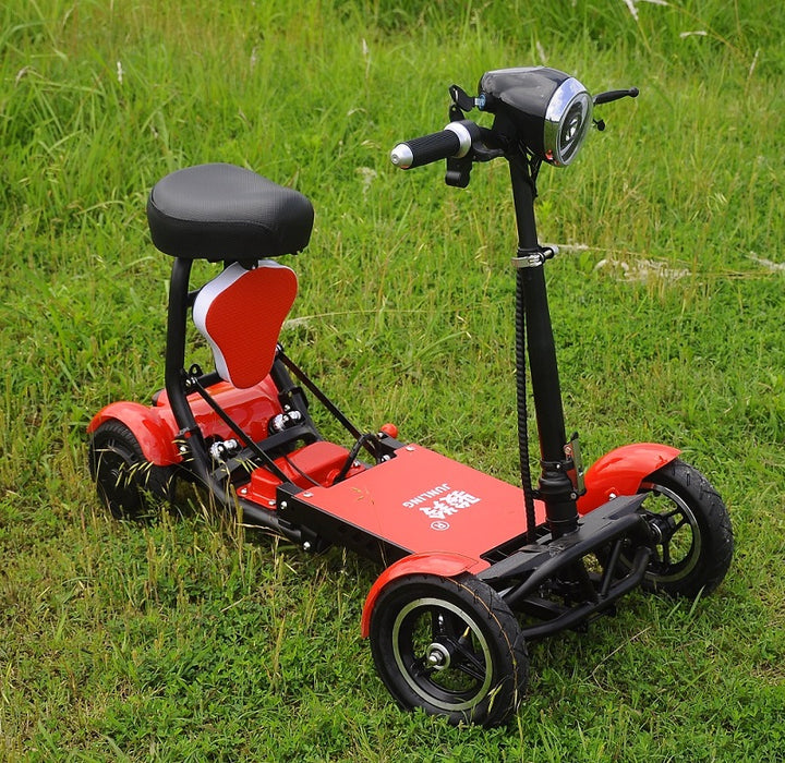 Cyungbok Mini Scooter Elettrico da Trasporto per Biciclette per Adulti a Quattro Ruote Pieghevole per Anziani