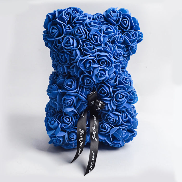 Cadeau de la Saint-Valentin Ours Rose Fleur Éternelle Ours en Peluche Rose Ours en Mousse PE 25 cm Saint Valentin