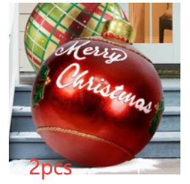 Weihnachten Ornament Ball Outdoor PVC 60CM aufblasbare dekoriert Ball PVC Giant große Kugeln Weihnachtsbaum Dekorationen Spielzeug Ball