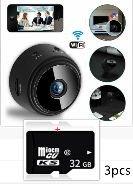 A9 Telecamera di sicurezza con aspirazione magnetica Telecamera HD Visione notturna a infrarossi intelligente per la casa