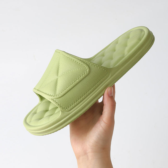 Zapatillas de verano Zapatillas de baño con diseño a cuadros para zapatos de mujer