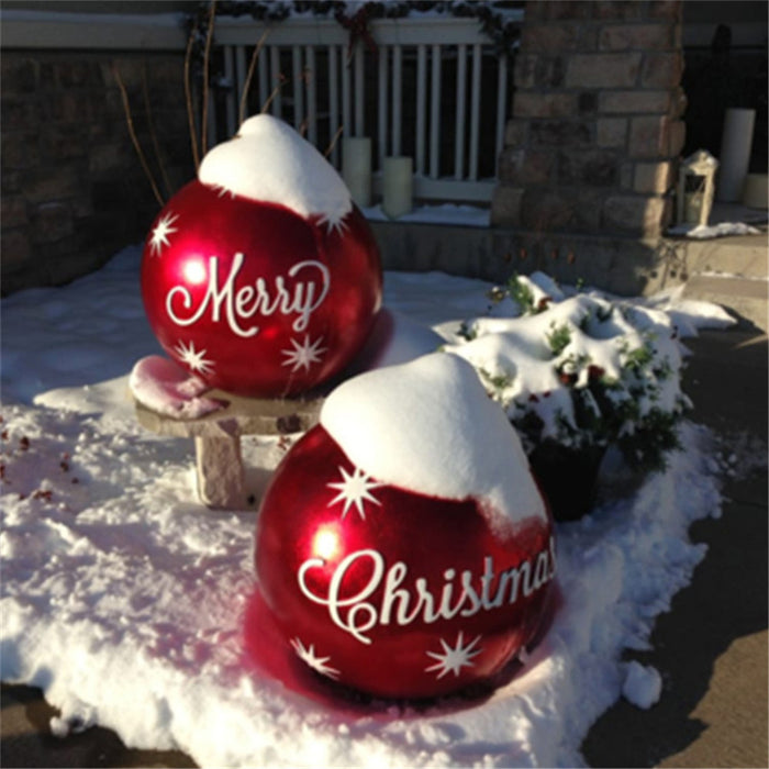 Weihnachten Ornament Ball Outdoor PVC 60CM aufblasbare dekoriert Ball PVC Giant große Kugeln Weihnachtsbaum Dekorationen Spielzeug Ball