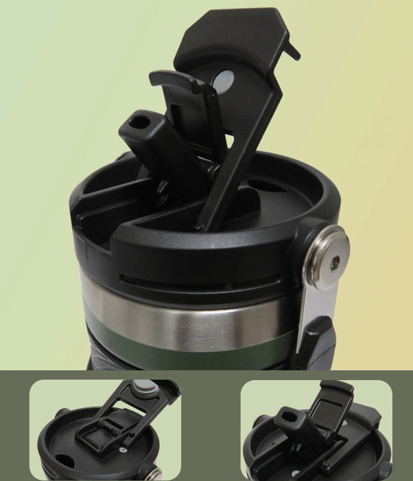 304 Stainless Steel Vacuum Cup With Double Drinking Mouth Design