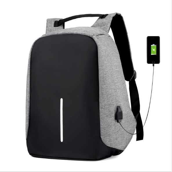 Borsa zaino multifunzionale per computer portatile con ricarica USB resistente all'acqua
