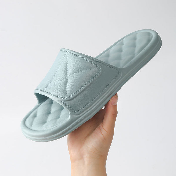 Zapatillas de verano Zapatillas de baño con diseño a cuadros para zapatos de mujer