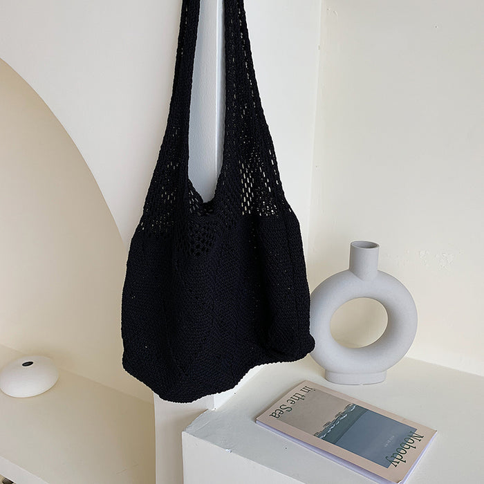 Knitted Hollow Sweater Bag Tote Shoulder