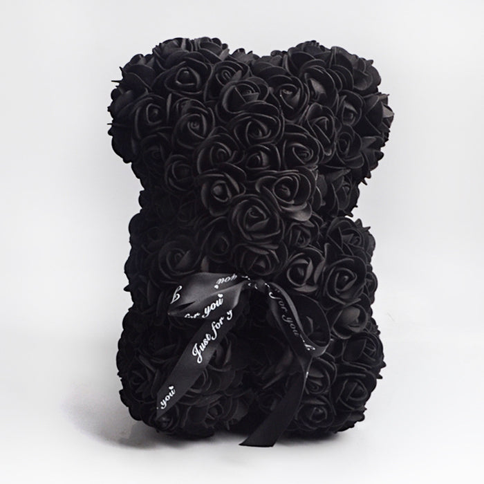 Cadeau de la Saint-Valentin Ours Rose Fleur Éternelle Ours en Peluche Rose Ours en Mousse PE 25 cm Saint Valentin
