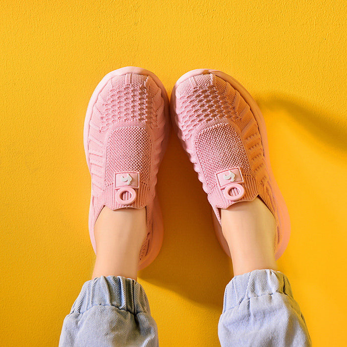 Mocassins pour enfants, baskets épaisses décontractées en maille, chaussures d'automne pour garçons