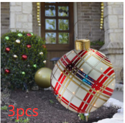 Weihnachten Ornament Ball Outdoor PVC 60CM aufblasbare dekoriert Ball PVC Giant große Kugeln Weihnachtsbaum Dekorationen Spielzeug Ball