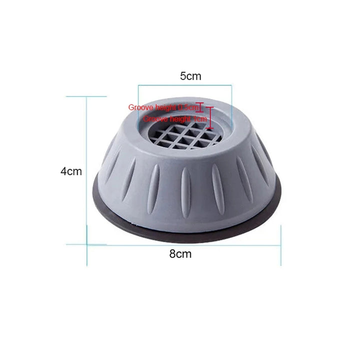 Coussinets de pieds Anti-Vibration universels, 4 pièces, tapis en caoutchouc pour Machine à laver, sèche-linge, Base de réfrigérateur, coussinet antidérapant fixe