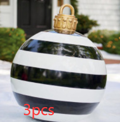 Weihnachten Ornament Ball Outdoor PVC 60CM aufblasbare dekoriert Ball PVC Giant große Kugeln Weihnachtsbaum Dekorationen Spielzeug Ball