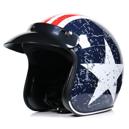 Capacete retrô para motocicleta motocicleta masculina