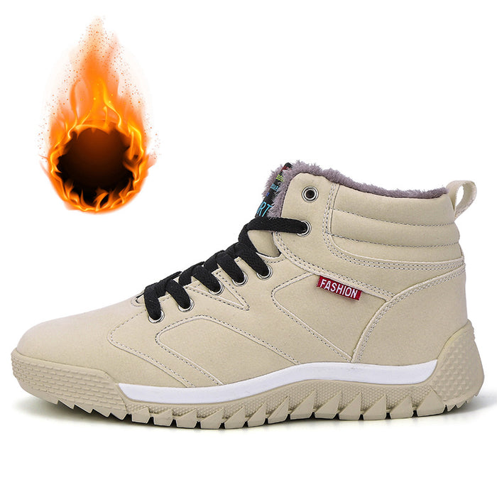Men's Large Size Casual Warm Lightweight High-Top Cotton Shoes