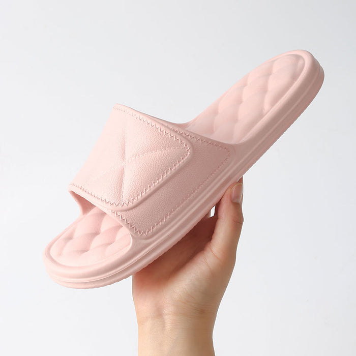 Zapatillas de verano Zapatillas de baño con diseño a cuadros para zapatos de mujer